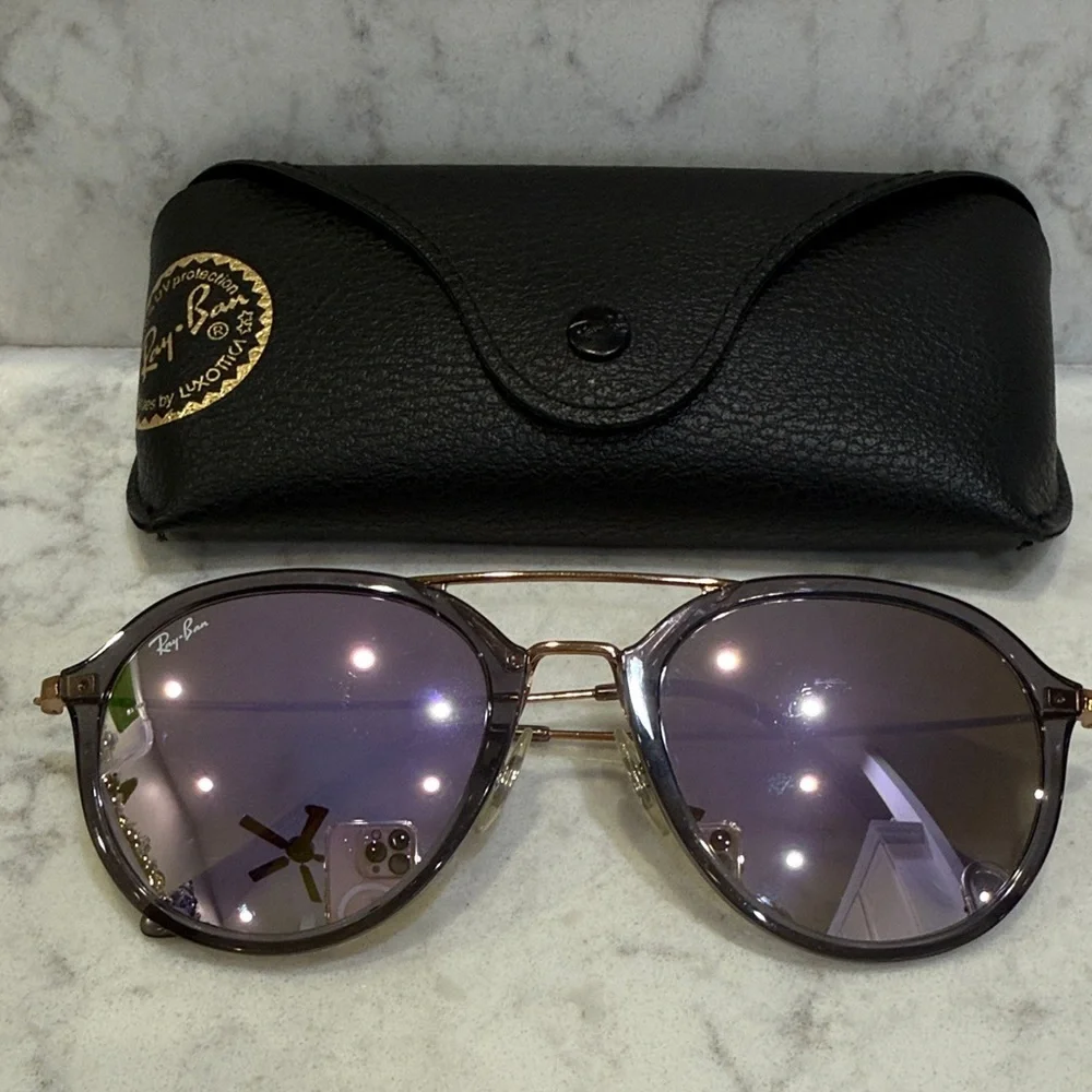 Ray-Ban Metallic Purple Sunglasses - Picture 1 of 7